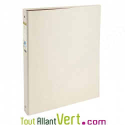 Classeur 4 anneaux carton recycl�, sable Forever, dos 4 cm