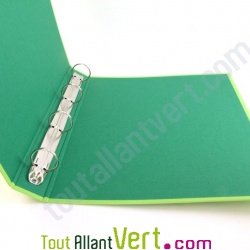 Classeur 4 anneaux carton recycl�, vert clair Forever, dos 4 cm