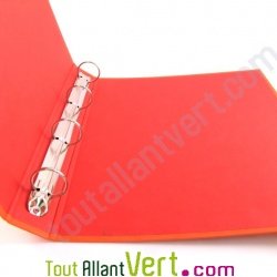 Classeur 4 anneaux carton recycl�, orange Forever, dos 4 cm