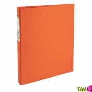 Classeur 4 anneaux carton recycl�, orange Forever, dos 4 cm
