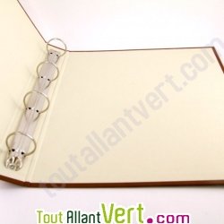 Classeur 4 anneaux carton recycl�, chocolat, Forever, dos 4 cm