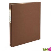 Classeur 4 anneaux carton recycl�, chocolat, Forever, dos 4 cm