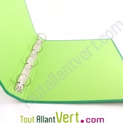 Classeur 4 anneaux carton recycl�, vert fonc�, Forever, dos 4 cm