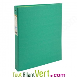 Classeur 4 anneaux carton recycl�, vert fonc�, Forever, dos 4 cm