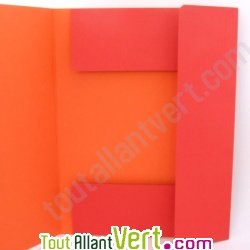 Chemise 3 rabats + �tiquette, recycl�, rouge Forever