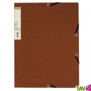 Chemise 3 rabats + �tiquette, recycl�, chocolat Forever