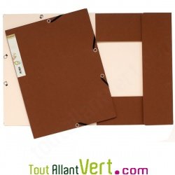 Chemise 3 rabats + �tiquette, recycl�, chocolat Forever