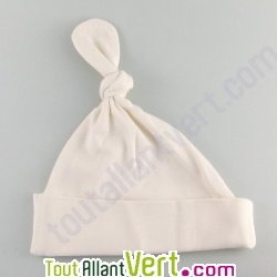 Bonnet b�b� en coton bio, naturel
