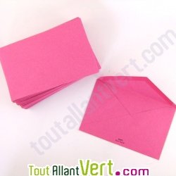 Enveloppes recycl�es 9x14 cm, Couleur de Provence, 100g, lot de 50, fuchsia