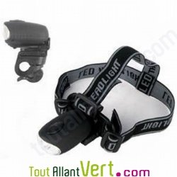 Lampe frontale + support v�lo, � dynamo, 3 LEDs