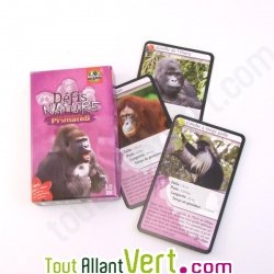Jeu de cartes D�fis Nature : Les primates, 7 ans+