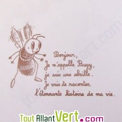 Cahier  colorier Buzy, histoire des abeilles en papier recycl