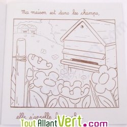 Cahier  colorier Buzy, histoire des abeilles en papier recycl