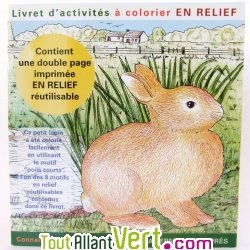 Cahier � colorier en relief en papier recycl�