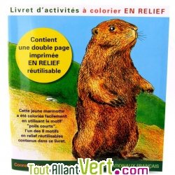 Cahier � colorier en relief en papier recycl�