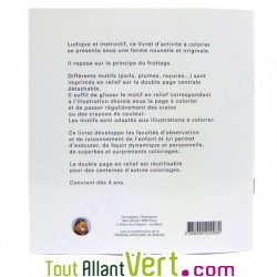 Cahier � colorier en relief, les animaux d\'Afrique, en papier recycl�