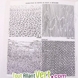 Cahier � colorier en relief, les animaux de la ferme et des pr�s, en papier recycl�