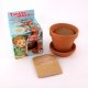 Pot terre cuite enfant + terreau et graines bio, 12 cm