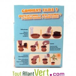 Pot terre cuite enfant + terreau et graines bio, 12 cm