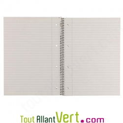 Cahier � spirale petits carreaux A4 recycl� Greenpeace crocodile