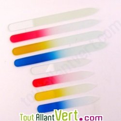 Lime � ongle en verre tremp� color�, 14 cm