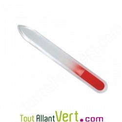 Lime � ongle en verre tremp�, rouge, 14 cm