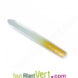 Lime � ongle en verre tremp�, jaune, 14 cm