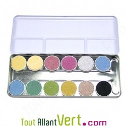 Boite 12 peintures � l\'eau couleurs naturelles