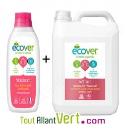 Kit adoucissant textile �cologique Ecover 5 + 1 litres