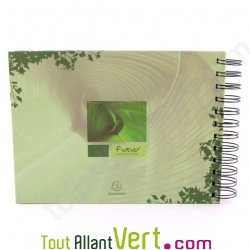 Album photo recycl� � spirale, 23x16cm, For�t verte