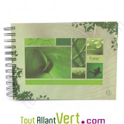 Album photo recycl� � spirale, 23x16cm, For�t verte