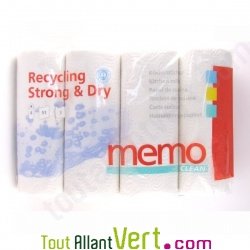 4 rouleaux papier essuie-tout recycl�, 3 plis