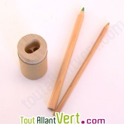 Taille crayon bois avec r�servoir carton recycl�