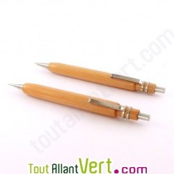 Porte-mine + gomme bois  rechargeable