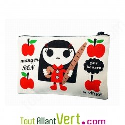 Trousse � crayons en coton biologique, 21 x 13 cm