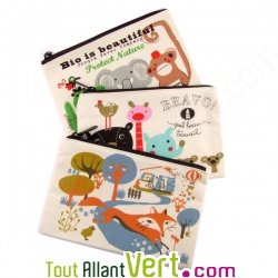 Trousse � crayons en coton biologique, 21 x 13 cm