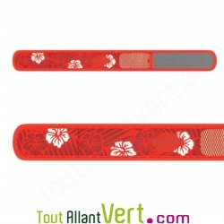 Bracelet anti-moustiques aux huiles essentielles Parakito Fleurs et Rouge