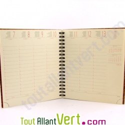 Agenda recycl� 2010 � la semaine sur 2 pages Natur\'l 17x14cm Coloris Paille