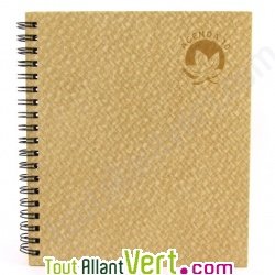 Agenda recycl� 2010 � la semaine sur 2 pages Natur\'l 17x14cm Coloris Paille
