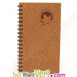 Agenda recycl� 2010 � la semaine sur 2 pages Natur\'l 16x9cm Coloris Ecureuil