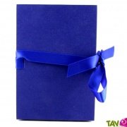 Album photo accord�on carton recycl� bleu, 17,5x12 cm