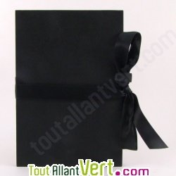 Album photo accord�on carton recycl� noir, 17,5x12 cm