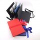 Album photo accord�on carton recycl� rouge, 17,5x12 cm
