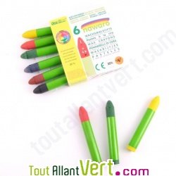 Pastels � la cire, lot de 6 crayons