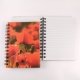 Carnet spirale recycl� lign�, coquelicot 12,5 x 17,5 cm