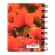 Carnet spirale recycl� lign�, coquelicot 8,5x11 cm