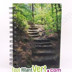 Carnet spirale recycl� lign�, escalier 12,5 x 17,5 cm