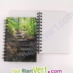Carnet spirale recycl� lign�, escalier 12,5 x 17,5 cm
