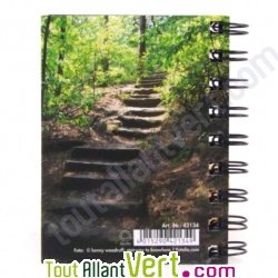 Carnet spirale recycl� lign�, escalier 8,5x11 cm