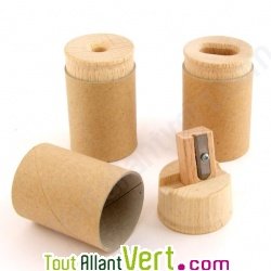Taille crayon bois avec r�servoir carton recycl�